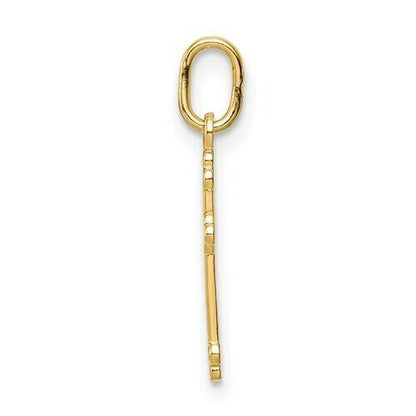 14k Yellow Gold Polished Small Budded Cross Charm